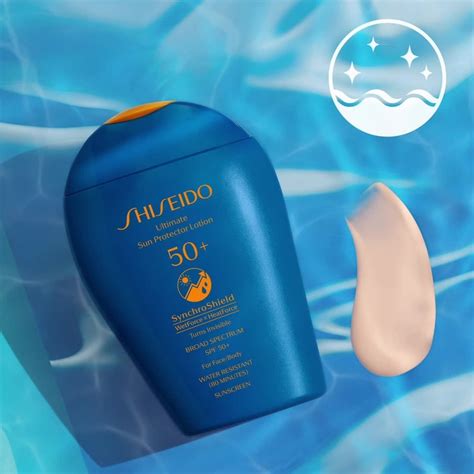 shiseido  shiseido sunscreen powered  synchroshieldtechnology