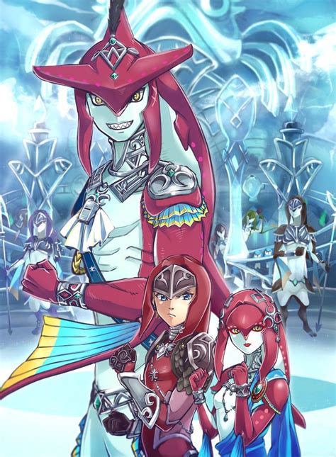 The Legend Of Zelda Breath Of The Wild Sidon Link Mipha The