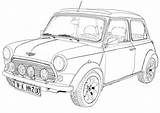 Mini Cooper Classic Drawing Para Colorear Coloring Pages Dessin Line Drawings Cars Vw Old Car Austin Anne Wallbank Dibujos Sheet sketch template
