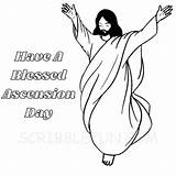 Jesus Ascension Scribblefun Garment sketch template