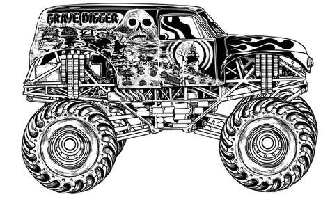 grave digger coloring pages monster truck coloring pages truck