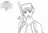 Fortnite Coloring Pages Line Girl Royale Battle Character Printable Kids Print Game Color Categories sketch template