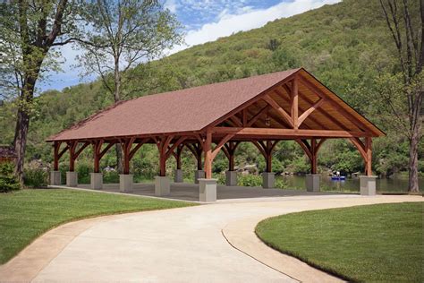 heavy timber wood pavilion  amish builders  lancaster pa pequea
