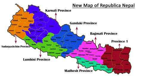 Political Map Of Nepal Nepal Political Map With Districts Southern
