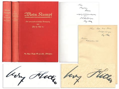 mein kampf signed by hitler up for auction