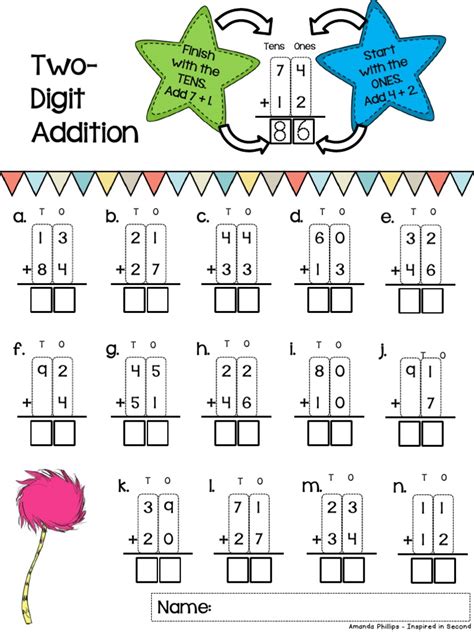double digit addition worksheets