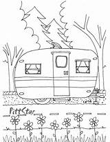 Coloring Camper Vintage Pages Trailer Drawing Printable Travel Camping Instant Motorhome Rv Adult Summer Color Kids Silhouette Template Getdrawings Book sketch template