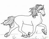 Horse Coloring Pages Galloping Getcolorings Printable Color sketch template