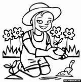 Gardening Coloring Pages Garden Color Thecolor Colouring Flower Sheets Gardens Spring Visit sketch template