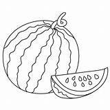 Watermelon Drawing Coloring Line Melon Water Colouring Drawings Watermelons Sketch Fruit Getdrawings Paintingvalley Whole Template Vegetables sketch template
