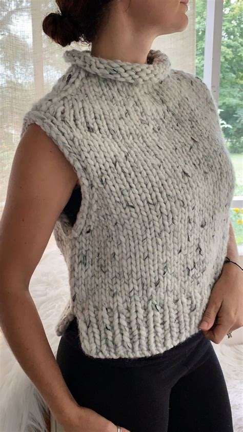 knitted vest patterns  women web easy baby  neck vest knit