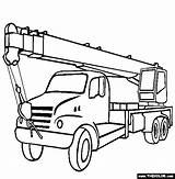 Truck Coloring Pages Boom Trucks Semi Clipart Bucket Crane Printable Cliparts Colour Library Color Vehicles sketch template