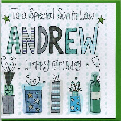 personalised son  law birthday card   birthday cards  son