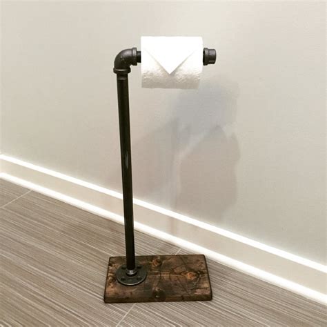 wooden toilet paper holder stand   diy toilet paper holder