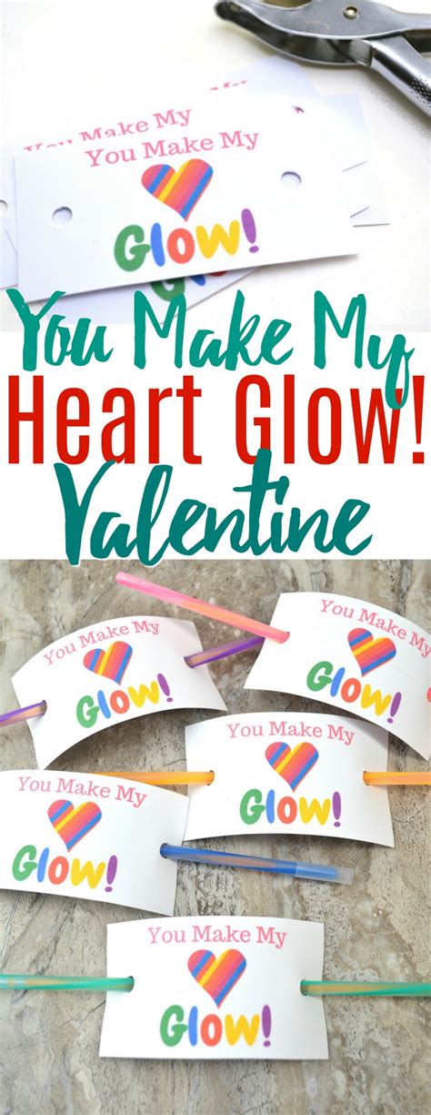 glow stick valentine cards   printable  centsable shoppin