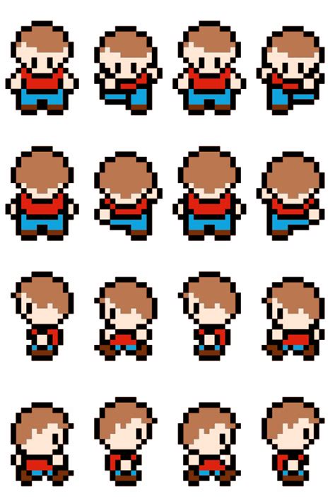 Clipart Retro Character Sprite Sheet