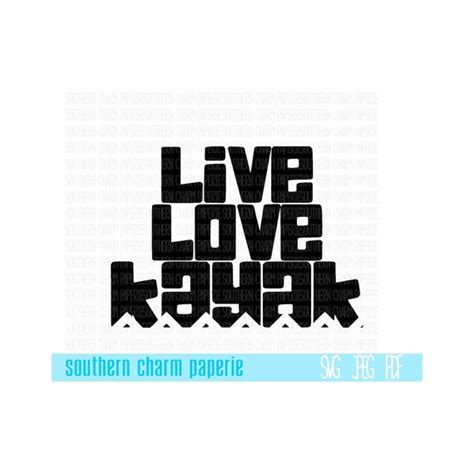 live love kayak svg cut file for silhouette cameo portrait etsy