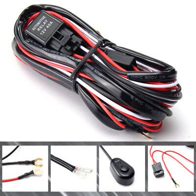 driving fog light wire wiring harness kit led work light bar cable ebay