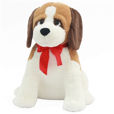 valentine stuffed  large puppy precious sitting st benard plush toys walmartcom walmartcom
