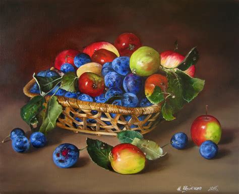 original  life fruit oil paintings  canvas classical etsy