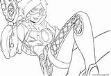 Overwatch Coloring Pages Tracer Print Pistols Pulse Printable Color Prints Book sketch template