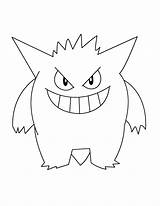 Pokemon Gengar Coloring Pages Haunter Color Print Kids Hunter Sheets Gastly Template Ghastly sketch template