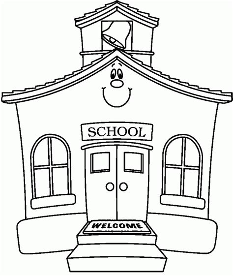 school house coloring pages school coloring pages school building