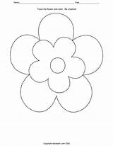 Flower Trace Color Sheet Resources Tes Teaching sketch template