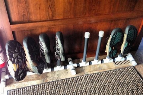 25 rv shoe rack from pvc keep things tidy around the