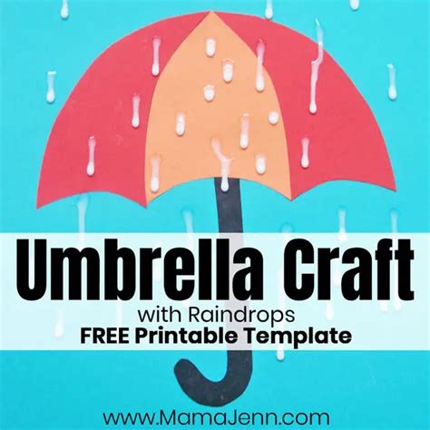 umbrella craft  raindrops