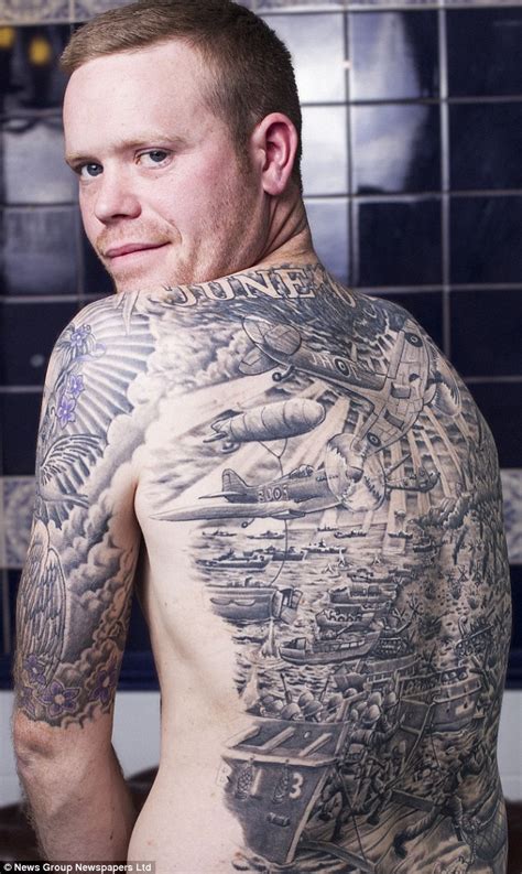 bristol man gets entire d day landing tattooed on his back and it looks