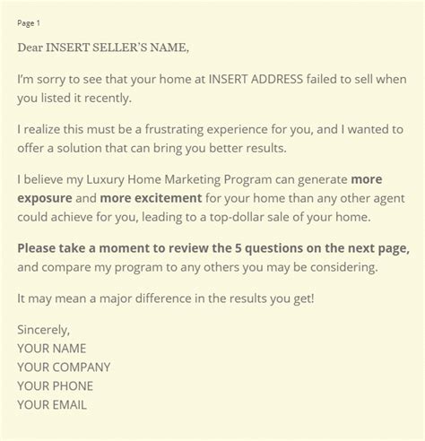 perfect expired listing letter includes editable template luxvt