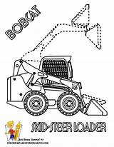 Bobcat Skid Coloring Pages Loader Steer Tractor Cliparts Yescoloring Construction Colouring Clipart Print Kids Footprint Color Printable Gif Clip Library sketch template