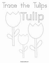 Trace Tulips sketch template