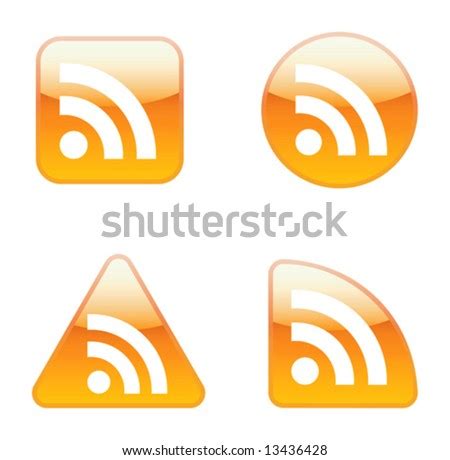 rss feed logo vector