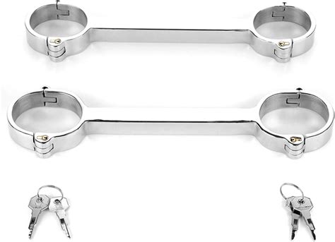 stainless steel spreader bar lockable handcuffs for sex