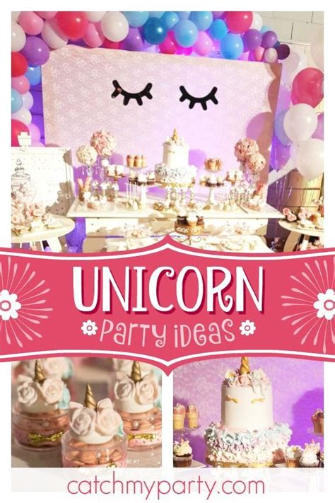 unicorn birthday party ideas images  pinterest