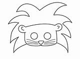 Mask Template Lion Animal Templates Cat Cut Elephant Face Designs Color Plain Own Create sketch template