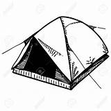 Tent Camping Drawing Sketch Vector Illustration Stock Hand Cartoon Tents Stake Royalty Clipart Getdrawings Hiking Depositphotos Shutterstock sketch template