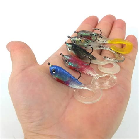 pcs fishing lure set soft lures mm length  weight bait