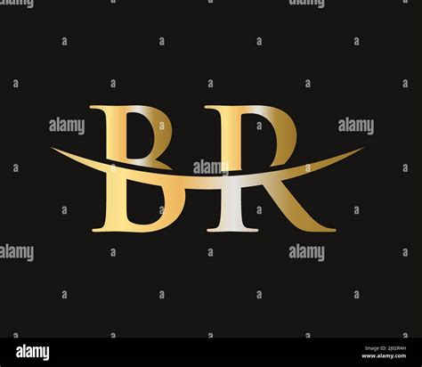 Letra Inicial Del Monograma Br Logo Design Vector Plantilla De Diseño