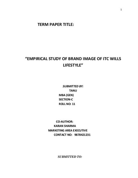 term paper title