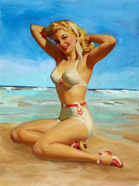 classic american pin up girls on the beach pin up and
