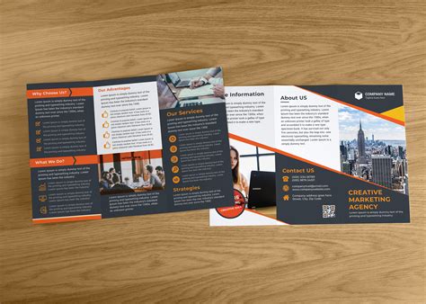 marketing agency trifold brochure  behance