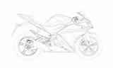 Yamaha Yz250f R125 Coloring Sketch sketch template