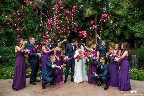 navy and purple san diego garden wedding