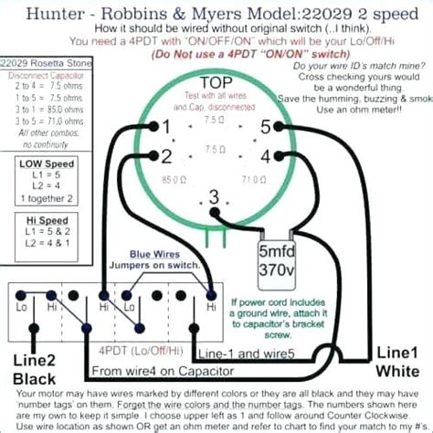 hunter fan  speed switch wiring diagram