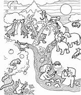 Eden Eve Adamo Kolorowanka Ewa Adan Animals Ausmalbilder Ogrodzie Garten Disegni Dzieci Lds Arca Noe Clipart Flood sketch template