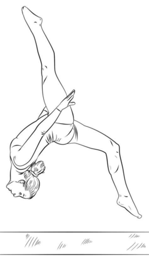 realistic gymnastics coloring pages coloring pages