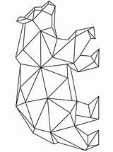 Geometrische Vormen Kleurplaat Dibujos Tekeningen Geometric Bear Formen Colorear Geometricos Shapes Malvorlage Driehoeken Anagram Ausmalbild Stemmen sketch template
